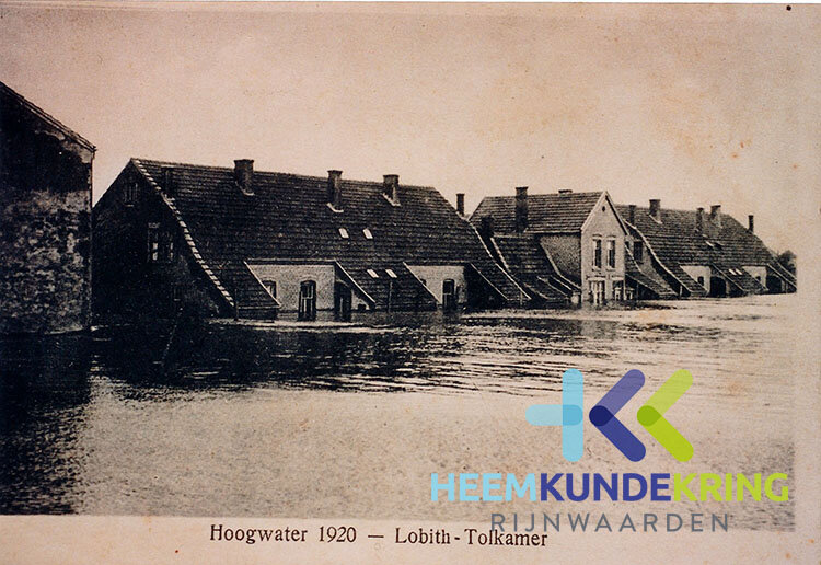 Ansichtkaart  1920 Tolkamer Hoogwater Rode dorp 