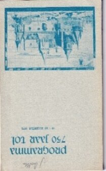 Programma 750 jaar Tol 1972